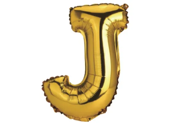 Articole pentru Casa Engros - Balon Litera J din Folie Metalizata Auriu 35 cm – Decor Strălucitor pentru Petreceri și Evenimente 