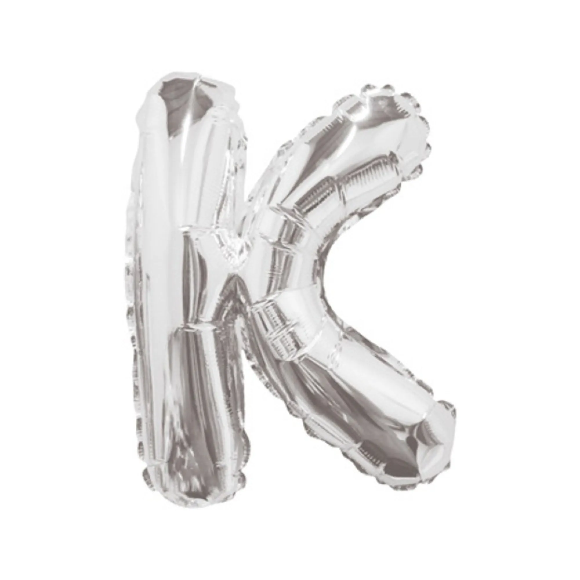 Balon Litera K din Folie Metalizata Argintiu 35 cm – Decor Festiv pentru Evenimente si Petreceri  [1]