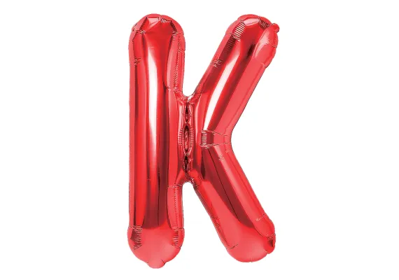 Articole pentru Casa Engros - Balon Litera K din Folie Metalizata Rosu 35 cm – Decor Alfabetic pentru Evenimente 