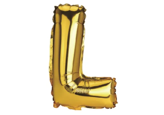 Articole pentru Casa Engros - Balon Litera L din Folie Metalizata Auriu 35 cm – Decor Elegant pentru Petreceri si Evenimente 