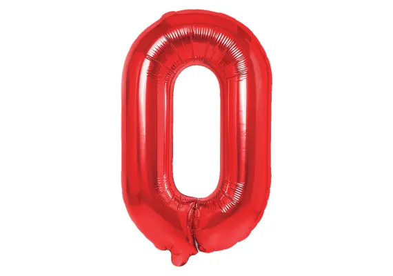Articole pentru Casa Engros - Balon Litera O din Folie Metalizata Rosu 35 cm – Decor Alfabetic pentru Evenimente 