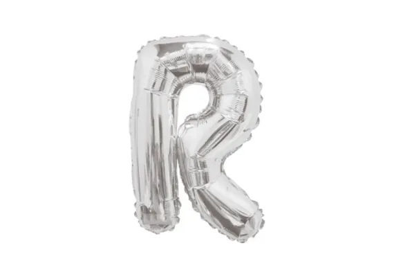 Articole pentru Casa Engros - Balon Litera R din Folie Metalizata Argintiu 35 cm – Decor Personalizat pentru Evenimente si Petreceri 