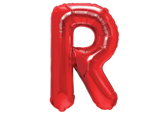 Articole pentru Casa Engros - Balon Litera R din Folie Metalizata Rosu 35 cm – Decor Alfabetic pentru Evenimente si Petreceri, 