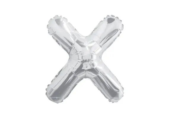 Articole pentru Casa Engros - Balon Litera X din Folie Metalizata Argintiu – 35 cm, Decor pentru Evenimente, ,