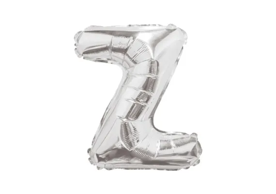 Articole pentru Casa Engros - Balon Litera Z din Folie Metalizata Argintiu 35 cm – Decor Elegant pentru Evenimente, Petreceri si Aniversari, 