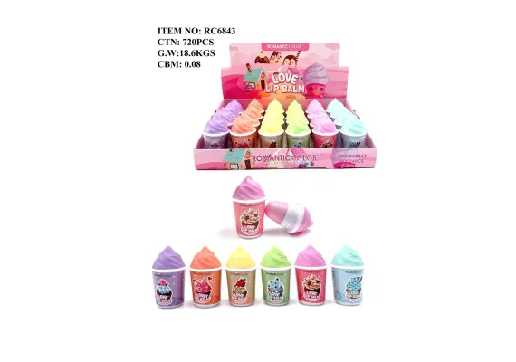 Balsam de Buze Romantic Color, Formă de Pahar cu Înghețată, 8g – Hidratare și Strălucire Delicioasă  [0]