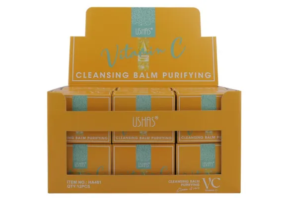 Ingrijire personala si cosmetice Engros - Balsam Demachiant Purifiant cu Vitamina C USHAS – Iluminare și Curățare Profundă, 63g 