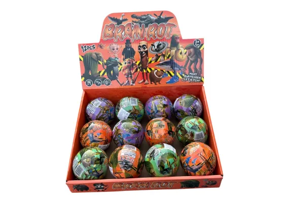 Articole pentru copii Engros - Bila cu surpriza brainrot, modele diverse, multicolor, 