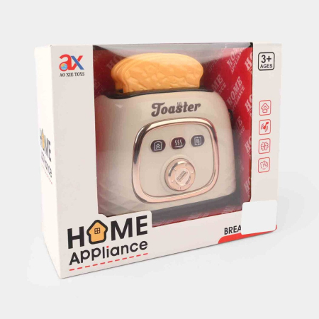 Prajitor de paine de jucarie cu efect POP-UP – 2 felii incluse, buton selector, 3+ ani, Home Appliance, 20x16x9cm [1]