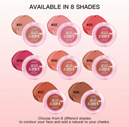 Blush Jelly USHAS 4.8g – Textură Gelatină și Culoare Naturală  [3]