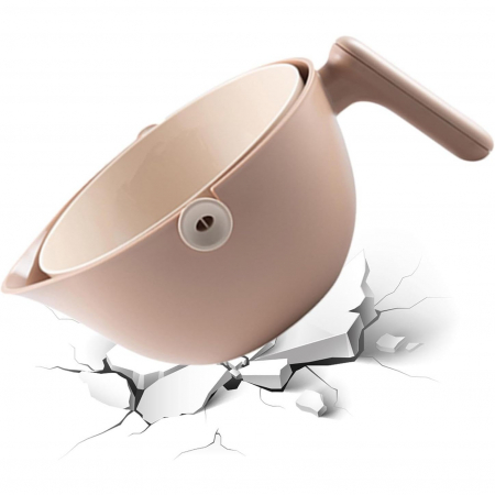 Bol cu Doua Straturi, , pentru Fructe, Legume, cu Cos de Scurgere a Apei, 2L, din ABS+PP, 29.9 x 22.5 x 11.8 cm, Maro [4]