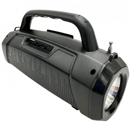 Boxa portabila Bluetooth MF-203 LED, 2x5W, baterie 1200mAh, radio FM, TF, AUX, USB, negru, difuzoare 52mm,  [6]