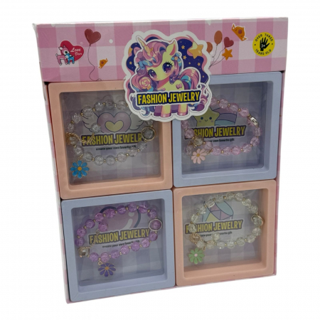 Bratara Copii Fashion Jewelry –Mărgele Colorate, Charm Unicorn  [3]