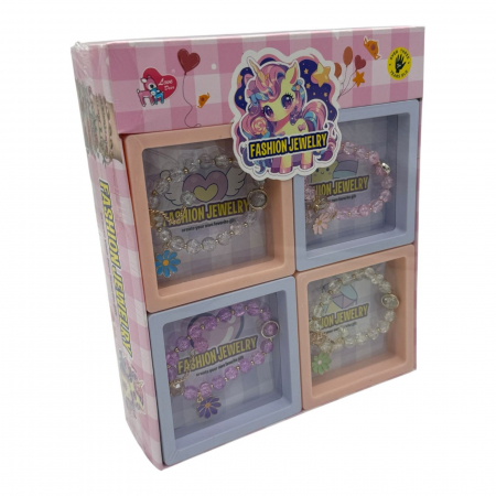 Bratara Copii Fashion Jewelry –Mărgele Colorate, Charm Unicorn  [1]