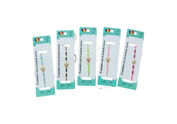 Haine si accesorii Engros - Bratara cu margele colorate si pandantiv broscuta aurie – model vesel si simbolic, accesoriu pentru femei si fete, 