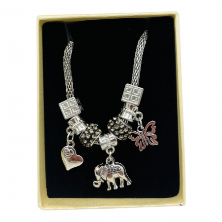 Bratara deosebita cu charm-uri, in cutiuta crem cu fereastra, 8.5×6.5cm,   [2]