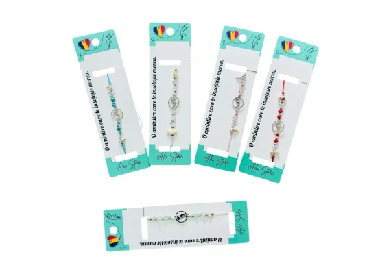 Bacanie Engros - Bratara multicolora cu delfini – culori combinate si design marin pentru un look fresh si jucaus, 