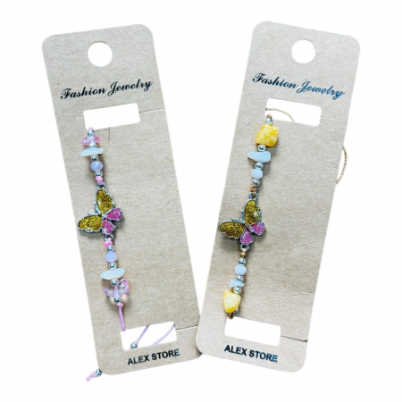 Bratara multicolora cu fluture – accesoriu delicat si vesel cu design boho  [1]