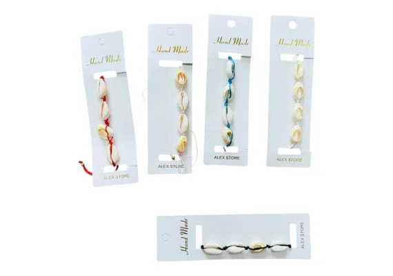 Bacanie Engros - Bratara multicolora cu scoica naturala – culori combinate armonios pentru un look fresh si plin de energie 
