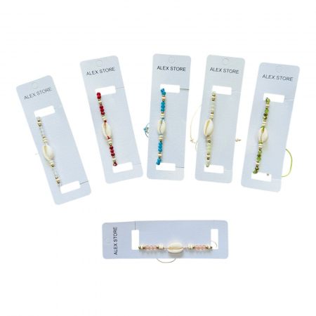 Bratara multicolora cu scoica naturala – culori combinate pentru un stil casual si fresh  [1]