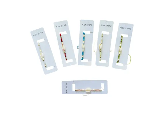 Haine si accesorii Engros - Bratara multicolora cu scoica naturala – culori combinate pentru un stil casual si fresh 