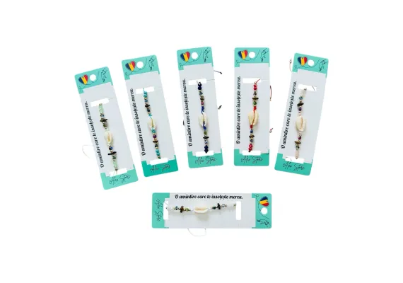 Haine si accesorii Engros - Bratara multicolora cu scoici – design marin cu culori combinate si stil vibrant 