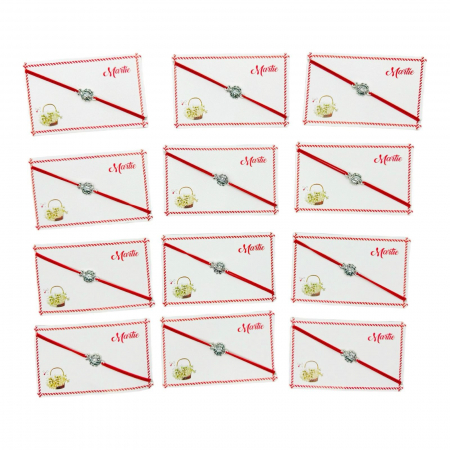 Bratara reglabila Martisor, snur elastic, Gargarita, model 2025,   [1]