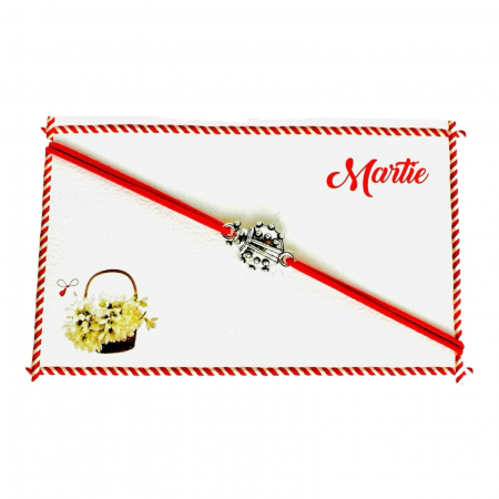 Bratara reglabila Martisor, snur elastic, Gargarita, model 2025,   [3]