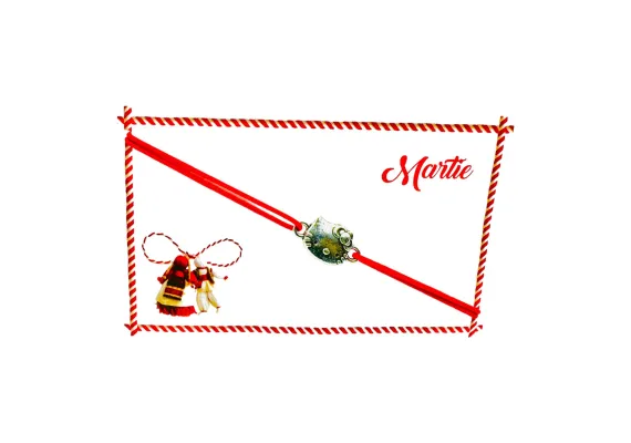 Bacanie Engros - Bratara reglabila Martisor, snur elastic, Pisicuta Dragalasa, model 2025,  