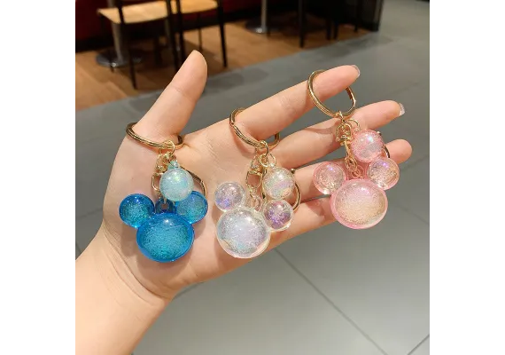 Articole pentru copii Engros - Breloc Accesoriu cu figurina Cap de soricel, diverse culori,  