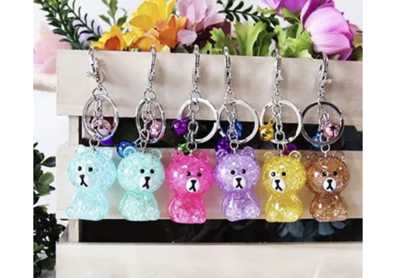 Breloc Accesoriu cu figurina Ursulet Adorabil, diverse culori,   [0]