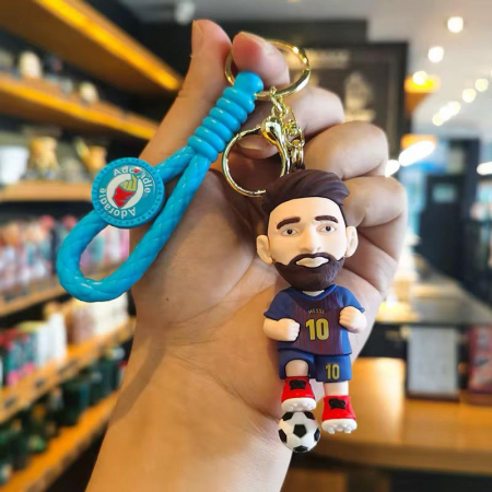 Breloc Fotbalist 3D cu Numar 10 – Figurina din Silicon cu Echipament National si de Club, Accesoriu pentru Fani si Colectii,  [4]