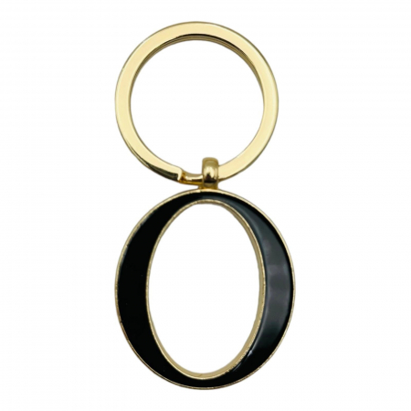 Breloc Metalic Deosebit, Initiala, auriu+negru, 7×3cm, calitate superioara  [3]