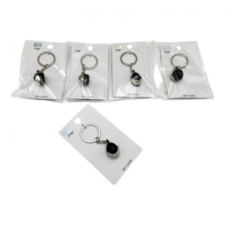 Breloc tip casca din inox, doua culori – Accesoriu elegant pentru pasionatii de motoare si motociclism,  [2]