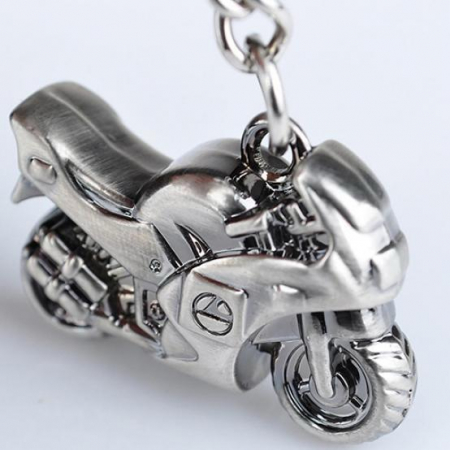 Breloc tip motocicleta din inox, doua culori – Accesoriu original pentru pasionatii de motoare,  [2]