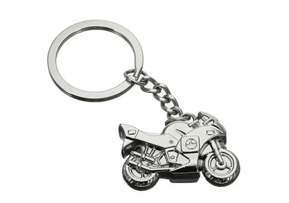 Haine si accesorii Engros - Breloc tip motocicleta din inox, doua culori – Accesoriu original pentru pasionatii de motoare, 