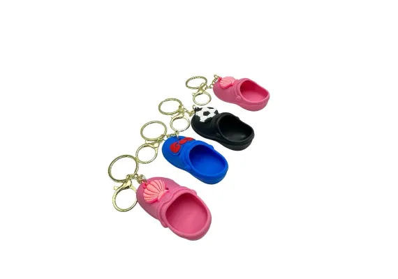 Haine si accesorii Engros - Breloc tip Papuc din Silicon – Accesoriu jucaus si durabil pentru chei si ghiozdan, calitate superioara, 