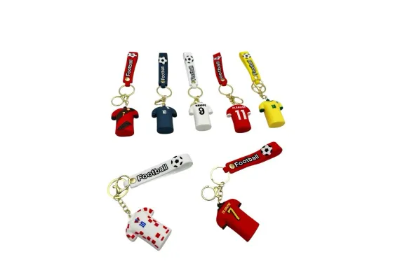 Haine si accesorii Engros - Breloc tip tricou din silicon – accesoriu vesel si durabil pentru chei sau ghiozdan, calitate superioara, 