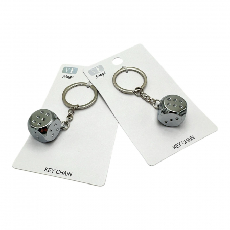 Breloc tip zar din inox – Accesoriu original si durabil pentru chei, calitate superioara,  [3]
