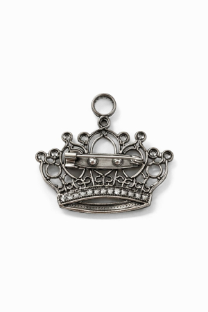 Brosa Coroana Purpurie 4x5cm Cristale Strasuri Eleganta Royalty Pin [3]