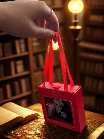 Brosa Fluture Martisor cu Strasuri Multicolore in Cutie Cadou Eleganta [2]