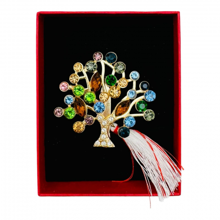 Brosa Martisor Copacul Vietii, marime mare, ambalata in cutie rosie, 8.5×6.5×2.5cm,   [2]
