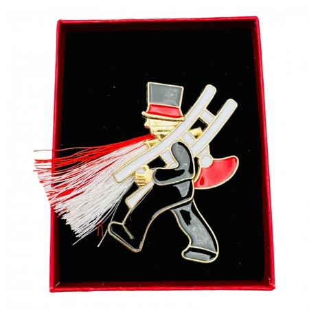 Brosa Martisor Cosar Norocos, marime mare, ambalata in cutie rosie, 8.5×6.5×2.5cm,   [2]