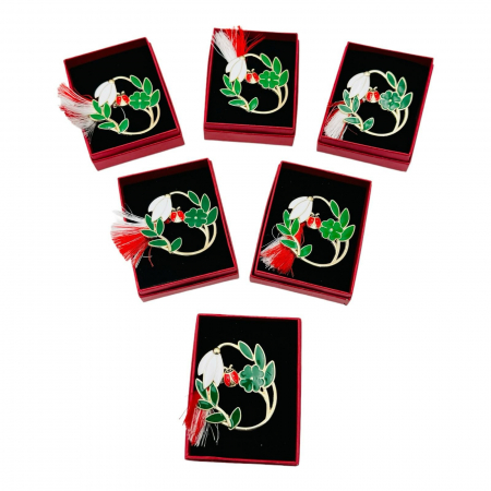 Brosa Martisor Ghiocel Norocos, marime mare, ambalata in cutie rosie, 8.5×6.5×2.5cm,   [4]