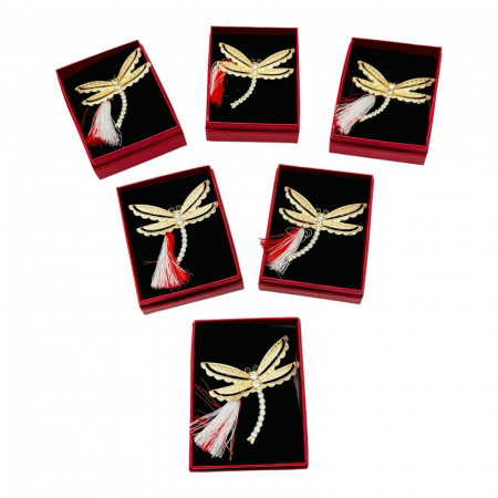 Brosa Martisor Libelula Dragalasa, marime mare, ambalata in cutie rosie, 8.5×6.5×2.5cm,   [4]
