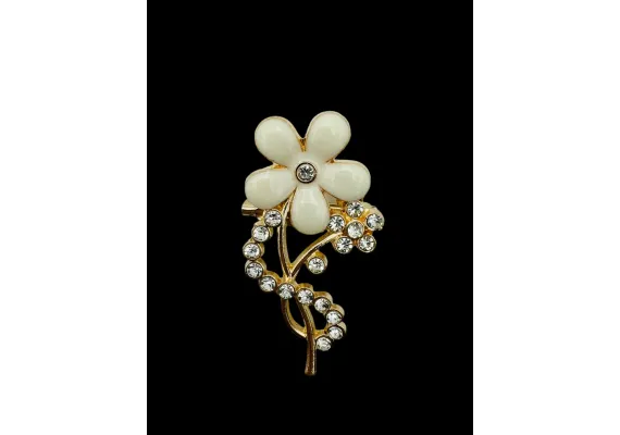 Bacanie Engros - Brosa Martisor, marime mare, Floare Stilizata, editie 2025, 6×5cm 