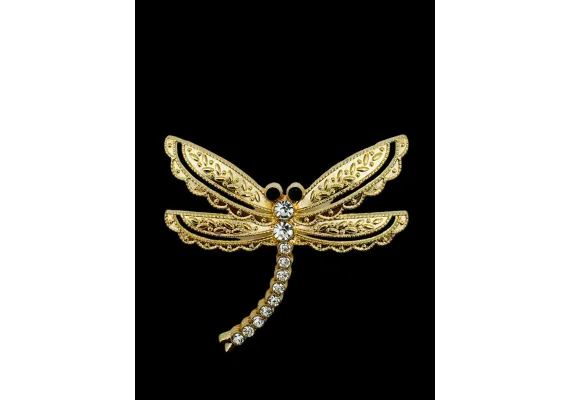 Bacanie Engros - Brosa Martisor, marime mare, Libelula Stilizata, editie 2025, 6×5cm 