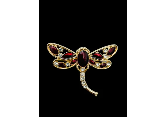 Bacanie Engros - Brosa Martisor, marime mare, Libelula Stilizata, editie 2025, 6×5cm 