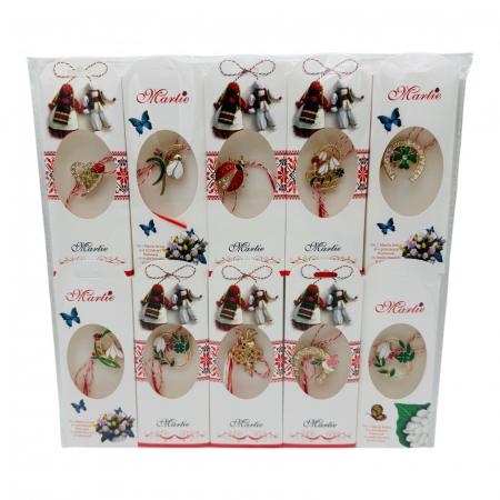 Brosa Martisor, modele combinate in set, ambalaj specific, 14×5cm  [4]