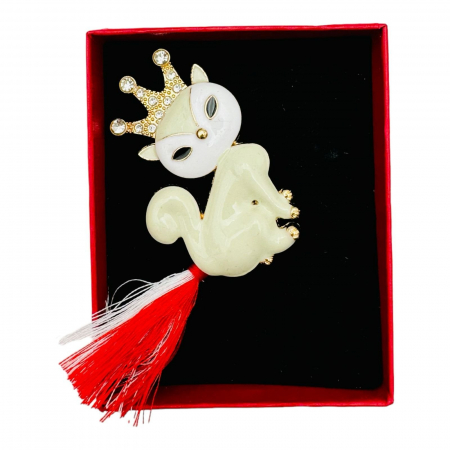 Brosa Martisor Pisicuta Imperiala, marime mare, ambalata in cutie rosie, 8.5×6.5×2.5cm,   [2]
